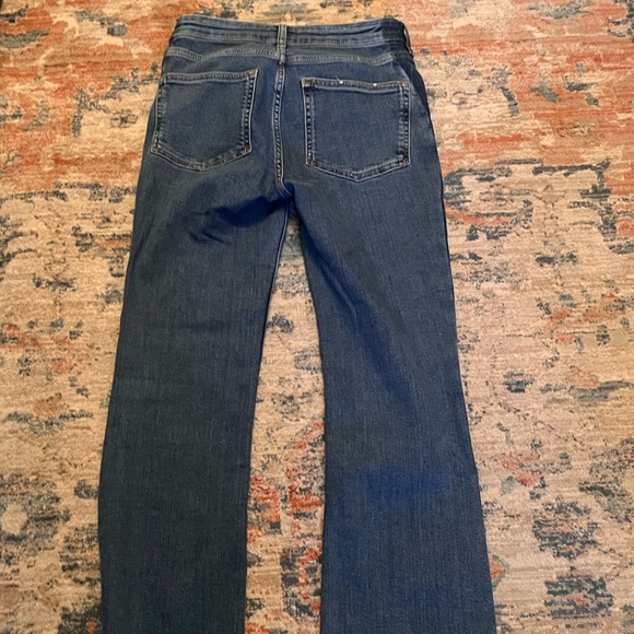 Pilcro Yaya mid rise cropped kick flare Jeans. Two tone seams - Picture 6 of 13